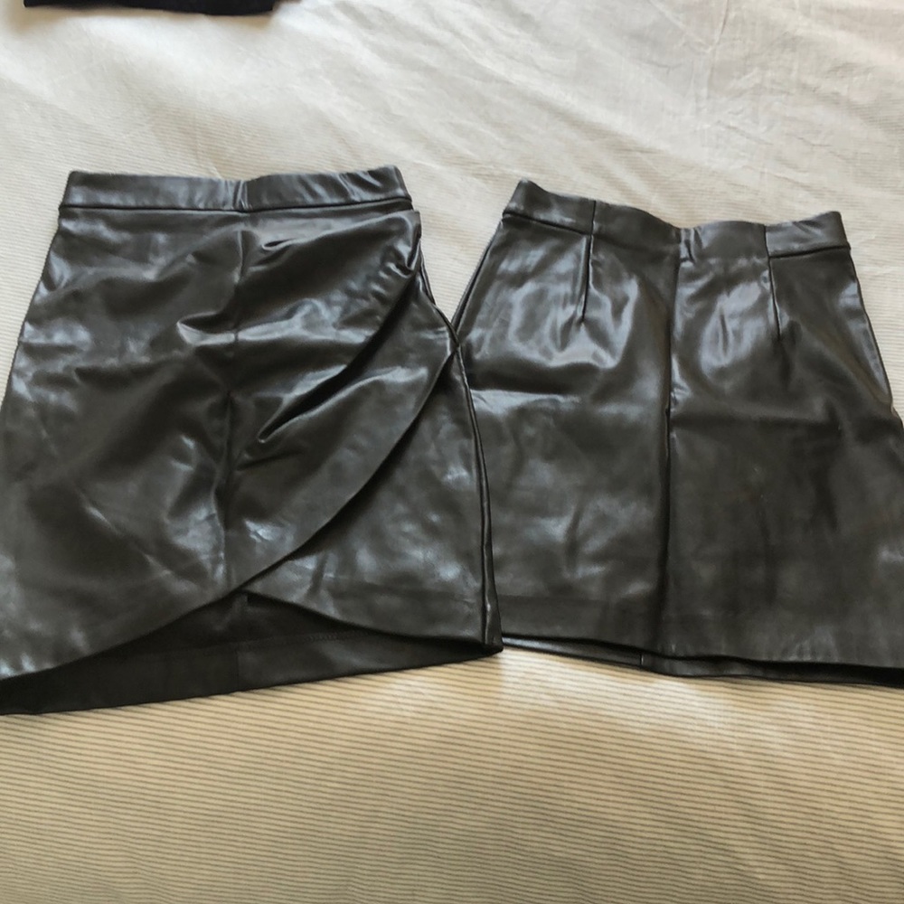 Pleather dynamite skirts x2 XS